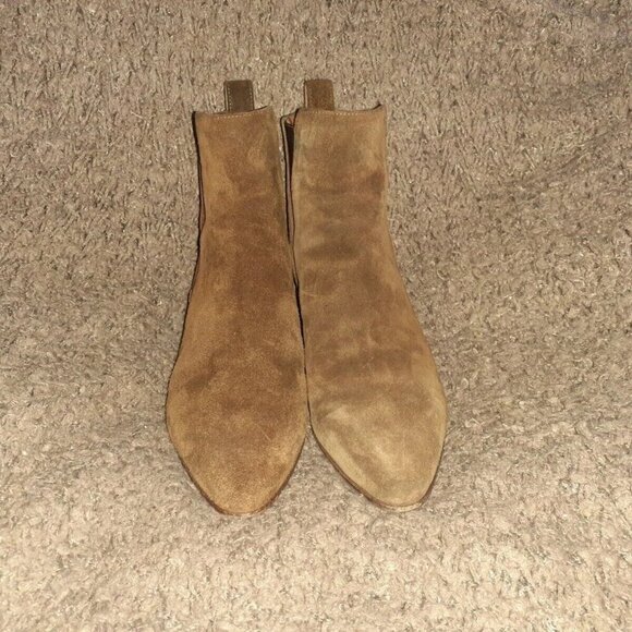 AQUATALIA-Fausta-Cognac Brown Suede-Slip-On Ankle Bootie-Sz 6.5-Excellent - Picture 3 of 8